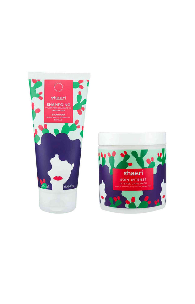 Shampoing nourrissant & masque intense naturel - Huile de figue de barbarie - 2 produits