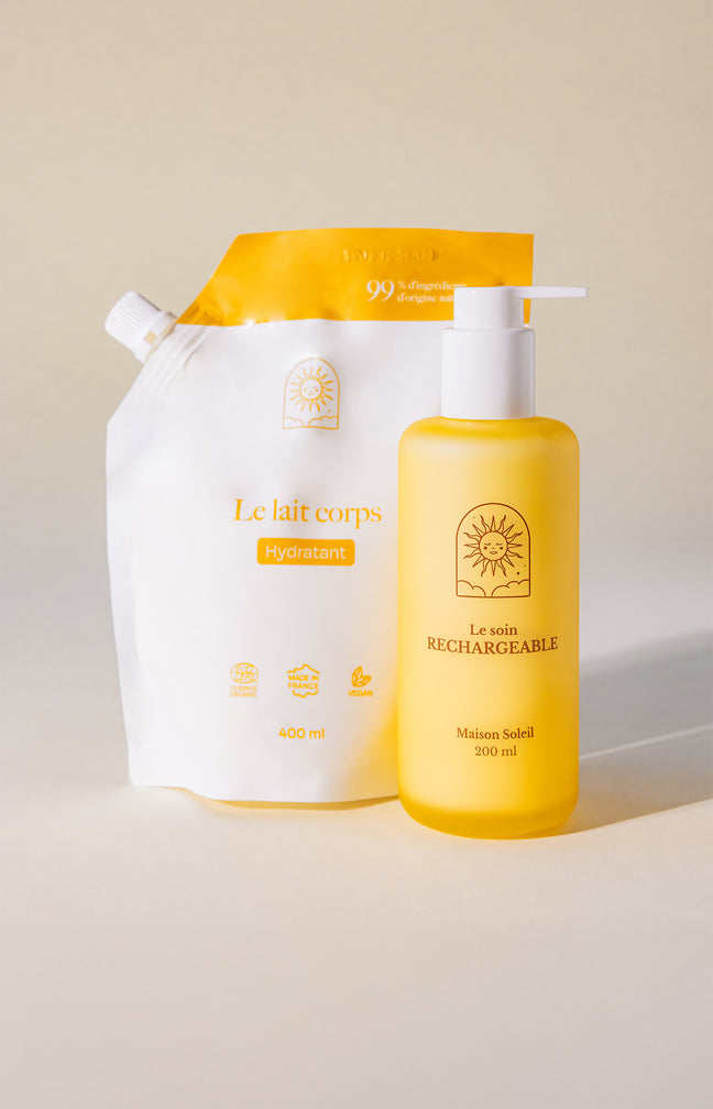 Lait hydratant bio & recharge - Flacon jaune - Corps