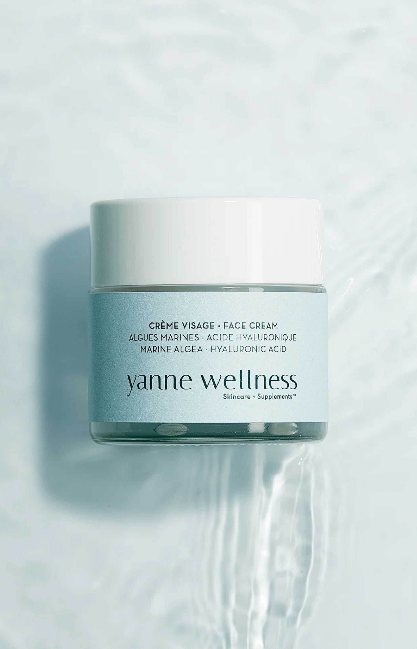 Crème hydratante minérale bio - Algue marine & acide hyaluronique - Visage - 50 ml