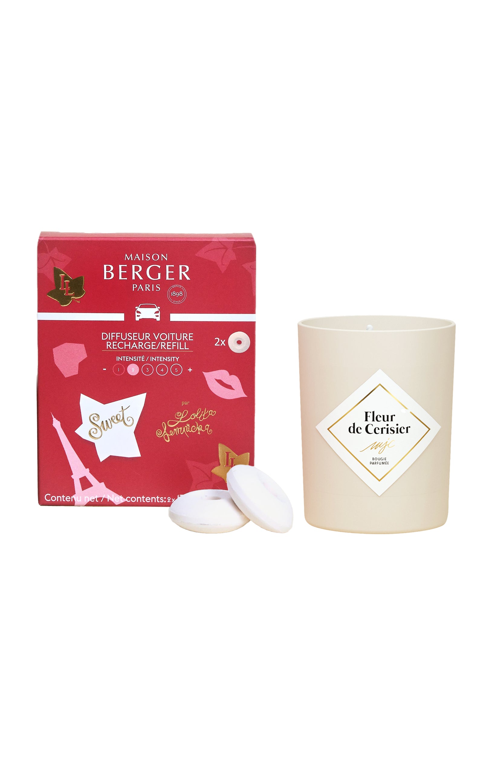 Recharges diffuseur pour voiture - Lolita Lempicka Sweet + 1 bougie parfumée offerte