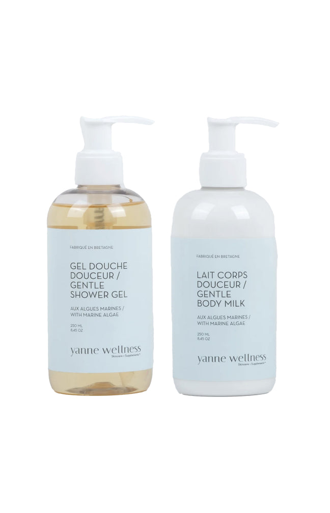 Gel douche & lait hydratant - Algues marines - Corps - 2 x 250 ml