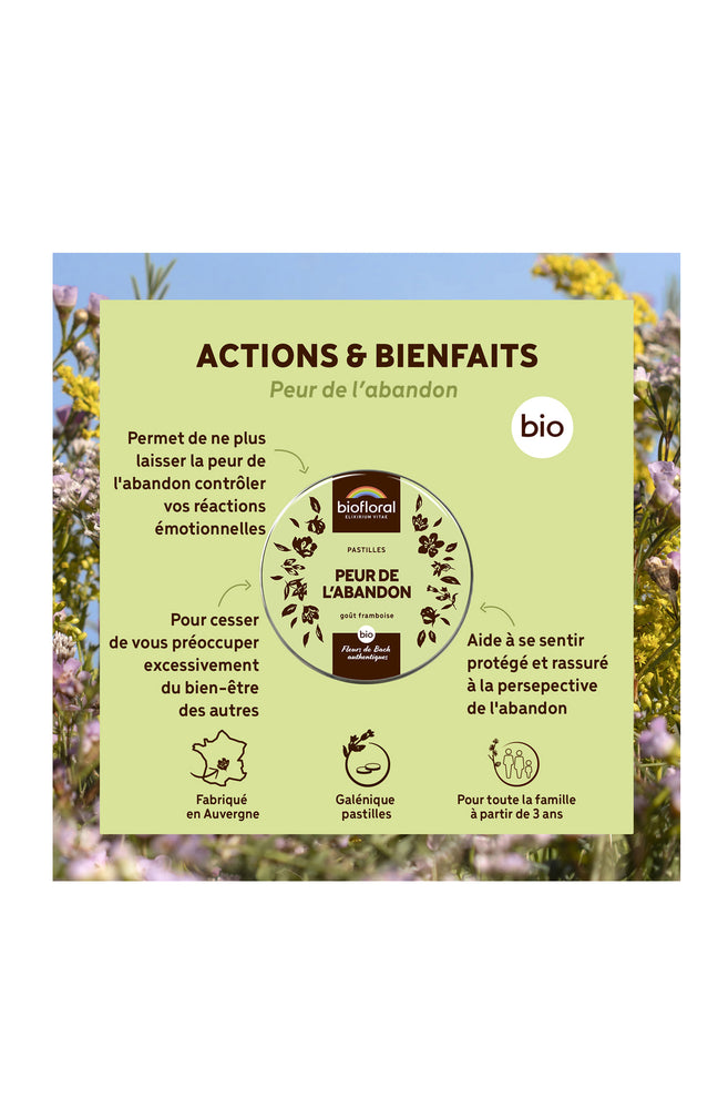 Pastilles bio - Peur de l'abandon - Framboise - 50 g