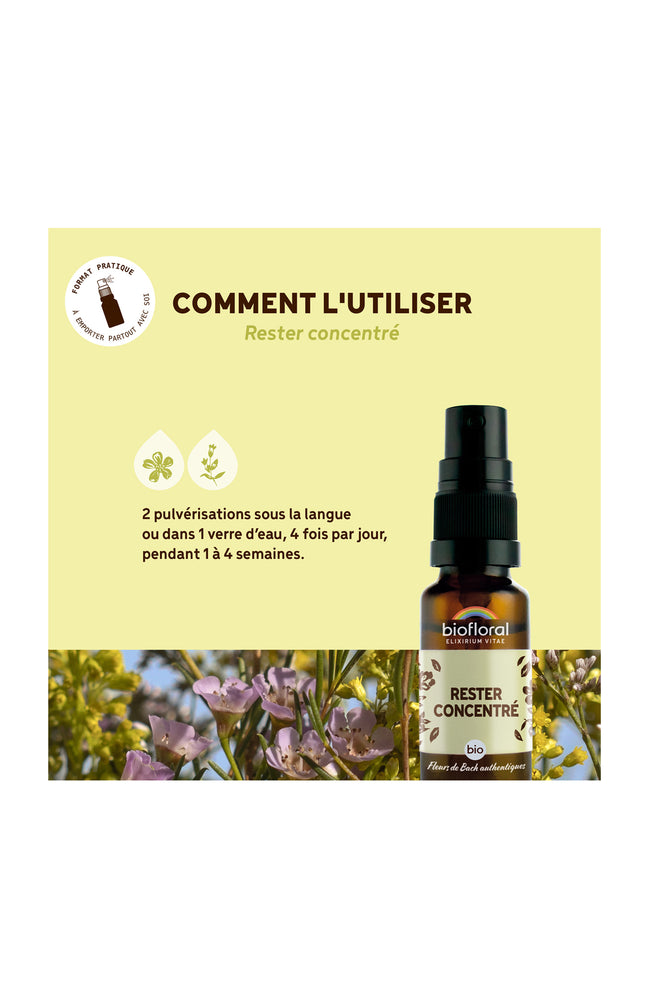 Spray bio - Rester concentré - 20 ml