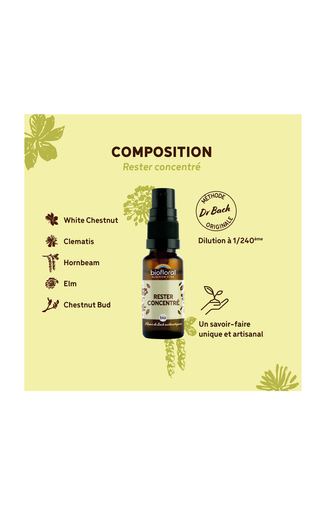 Spray bio - Rester concentré - 20 ml