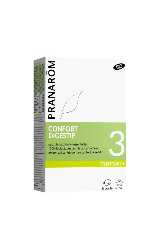Capsules aux huiles essentielles bio - Confort digestif - 30 capsules