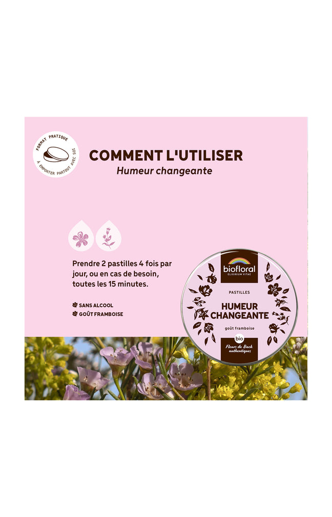 Pastilles bio - Humeur changeante - Framboise - 50 g