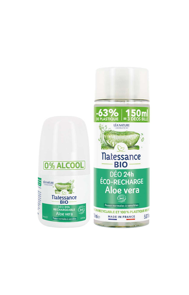 Déodorant bio & recharge - Aloe vera - Peaux normales & sensibles