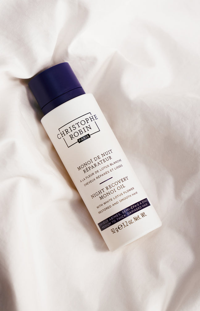 Monoï de nuit réparateur - Fleur de lotus blanche - Cheveux abîmés & épais - 92 g