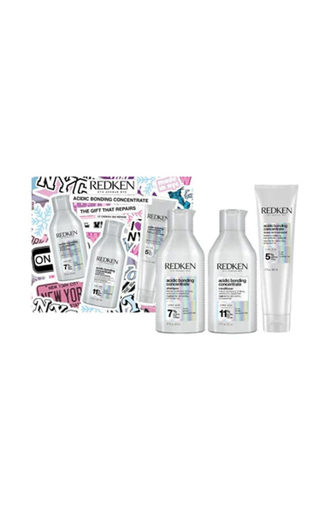 Coffret gamme Acidic Bonding Concentrate Redken - Cheveux blonds & colorés - 3 produits