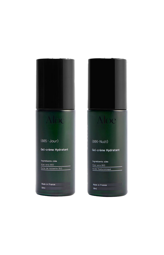 Gels-crèmes hydratants jour & nuit - Aloe vera - Visage - 2 x 50 ml
