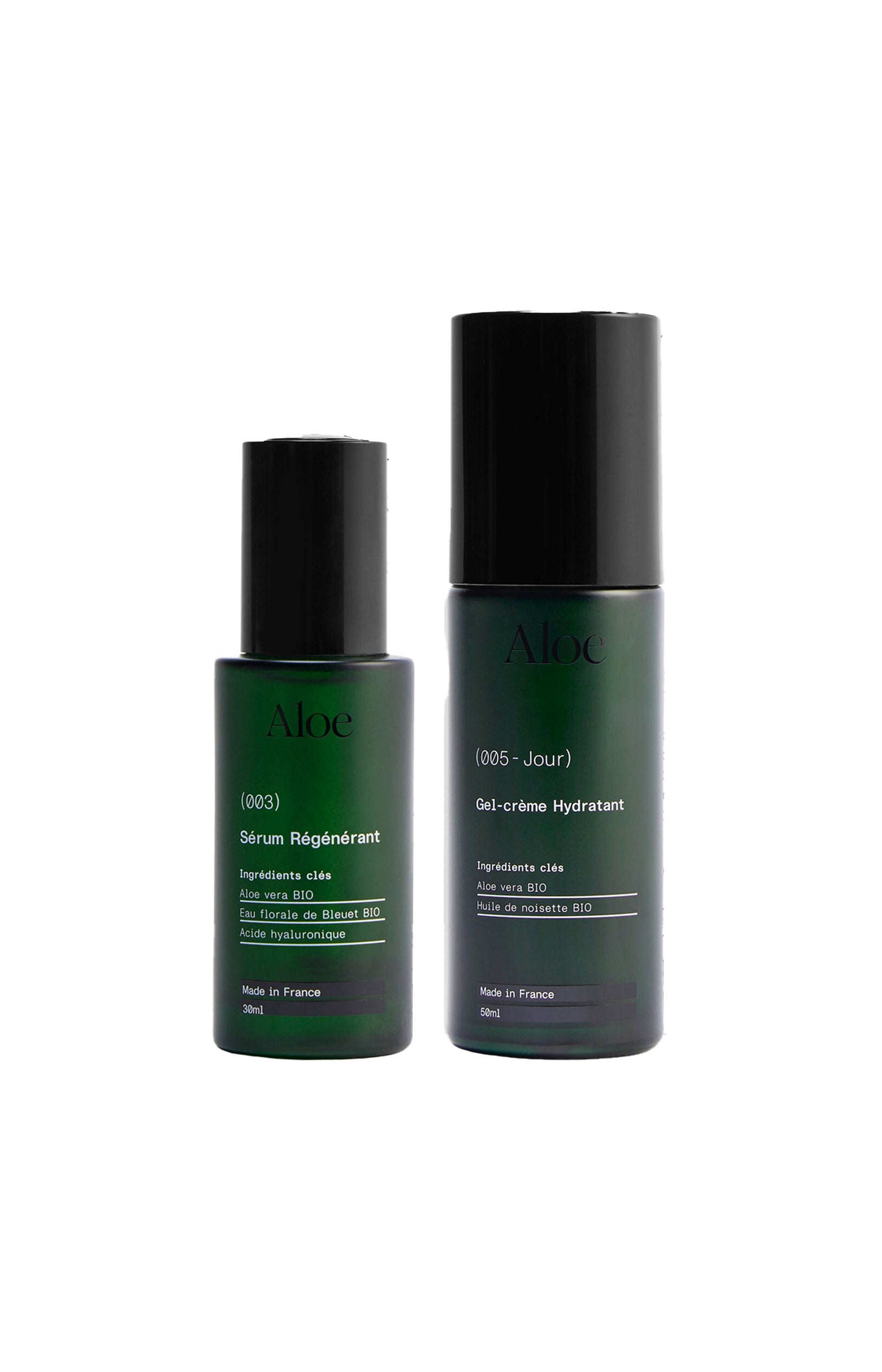 Sérum régénérant & gel-crème de jour hydratant - Aloe vera - Visage