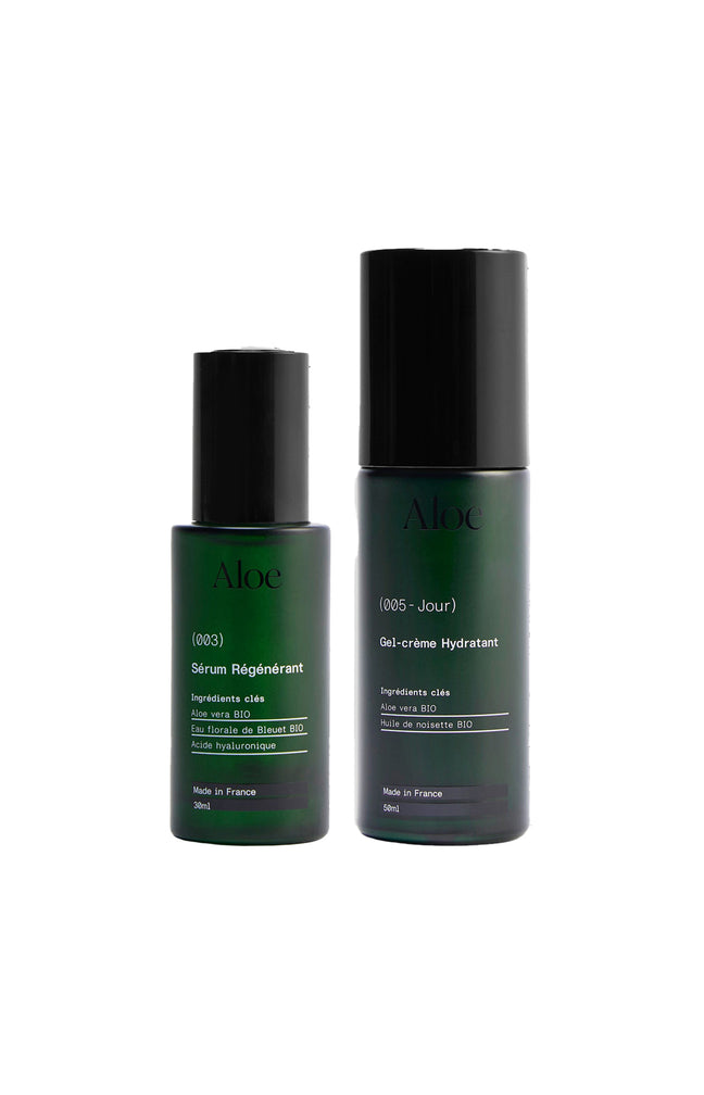 Sérum régénérant & gel-crème de jour hydratant - Aloe vera - Visage