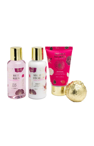 Coffret bain - Rose & pivoine - Corps - 4 produits