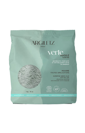 Argile verte surfine - Absorbante & puirifiante - 1 kg