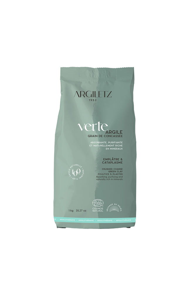 Argile verte grain de concassée - Purifiante - 1kg
