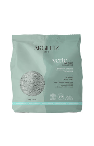 Argile verte moulue fine - Purifiante - 1kg