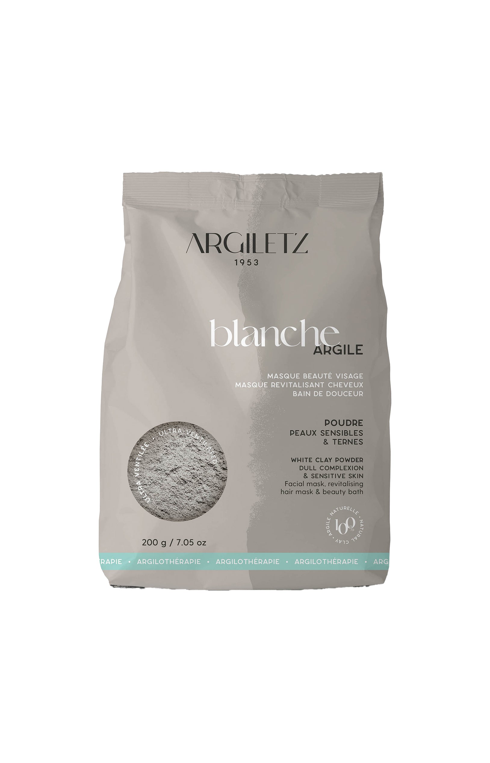 Masque argile blanche - Visage & cheveux - 200 g