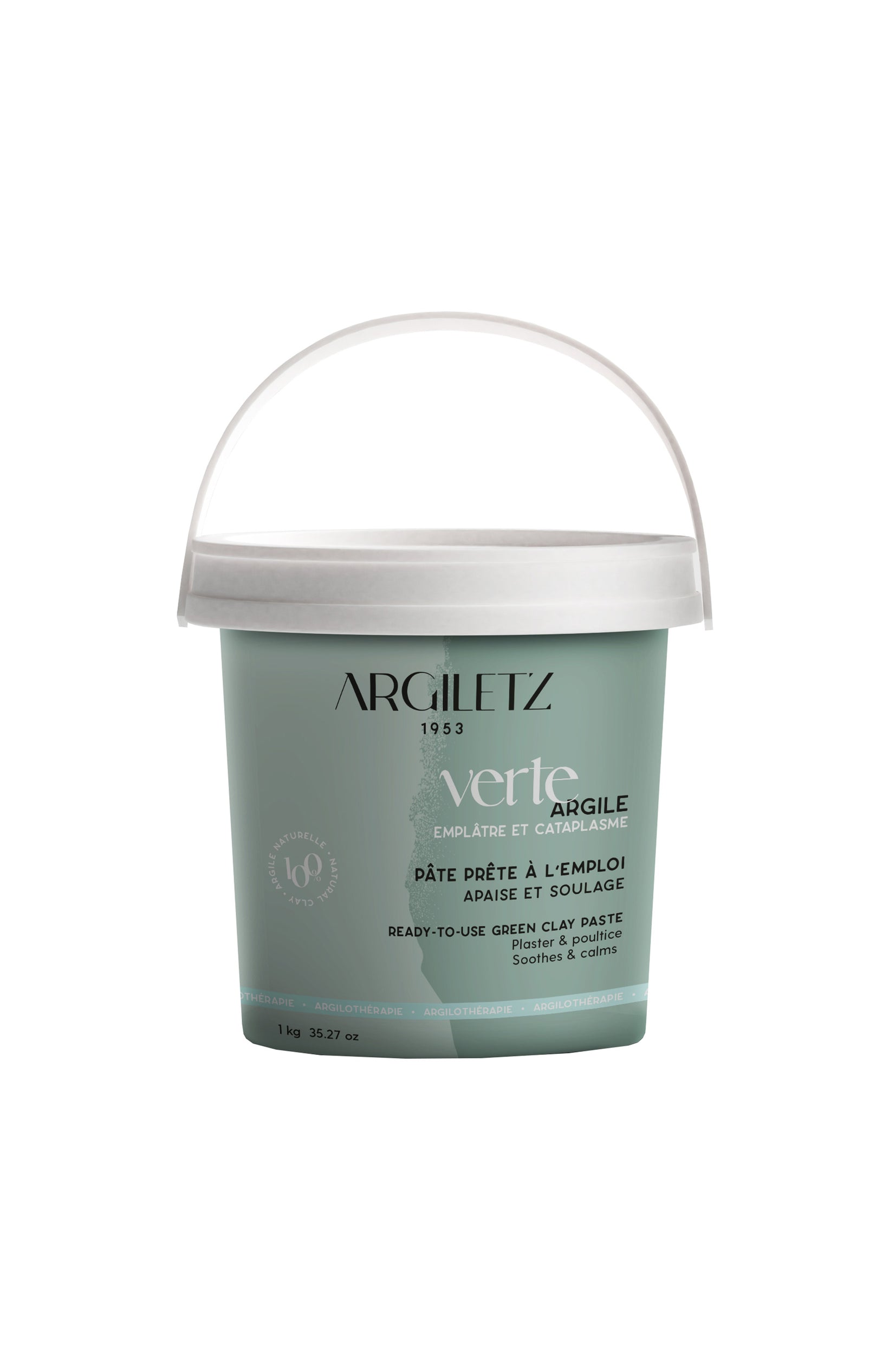 Pâte apaisante prête à l'emploi - Argile verte - 1 kg