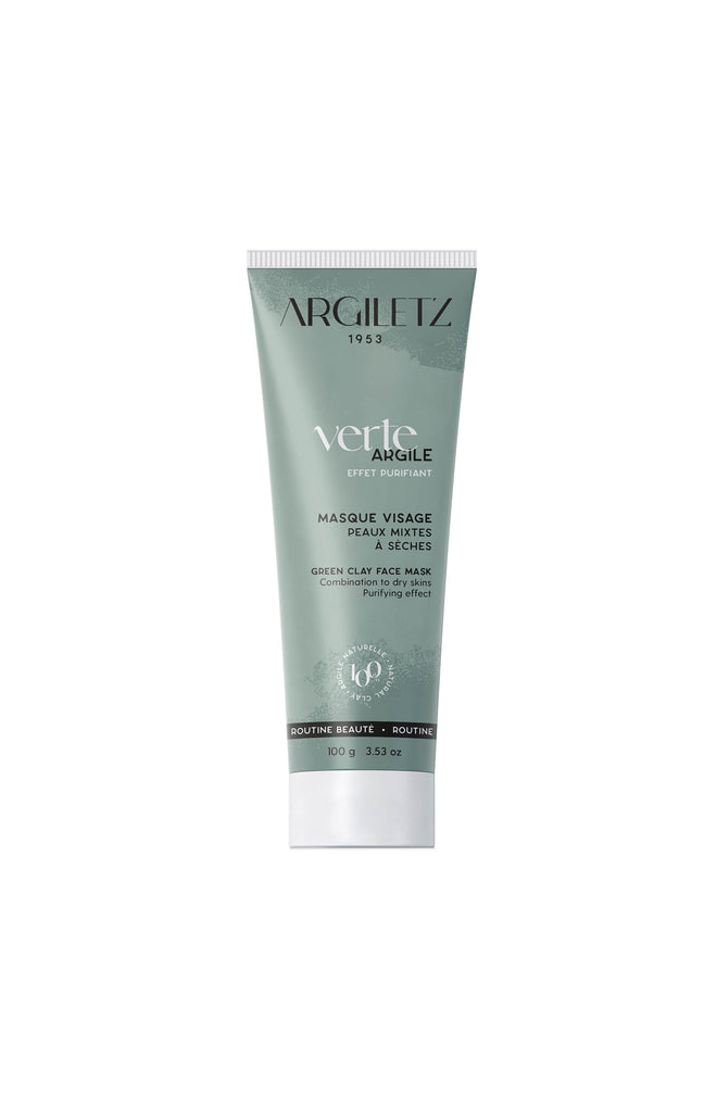 Masque visage purifiant - Argile verte - Peaux mixtes à sèches - 100 g