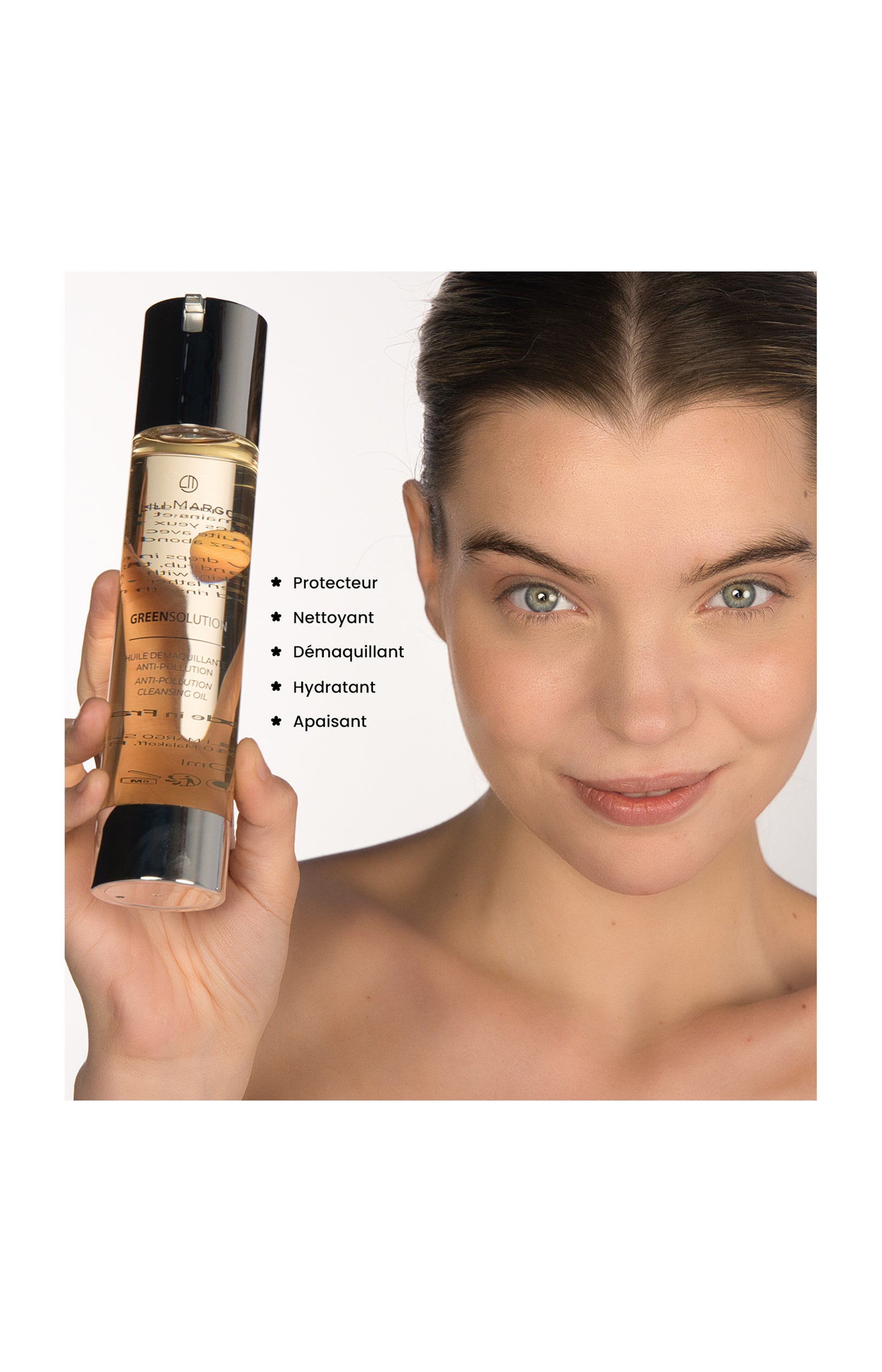 Huile démaquillante - Green Solution - Visage - 120 ml