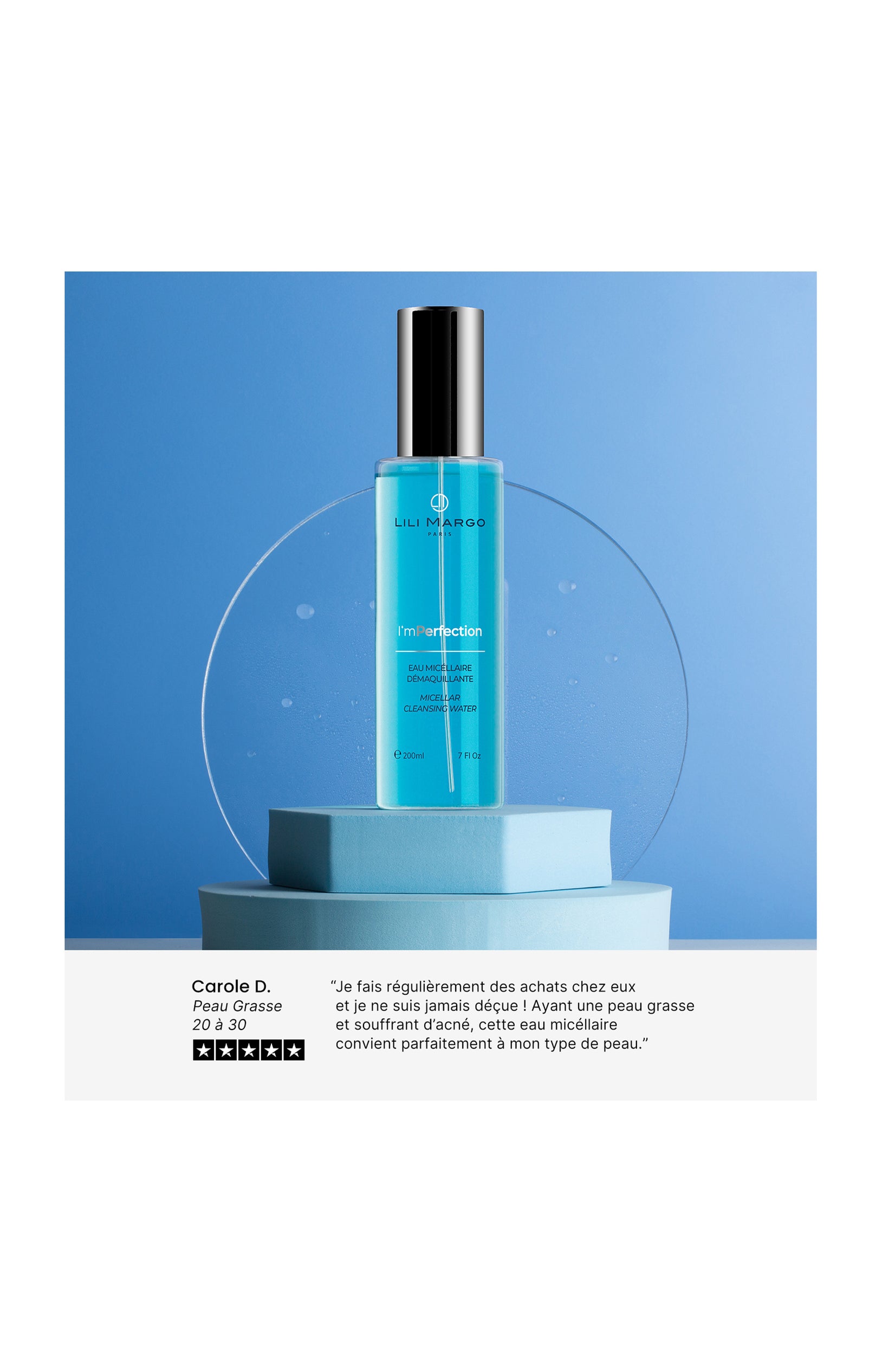 Eau micellaire démaquillante - Niacinamide & zinc - I'm Perfection - Visage - 200 ml