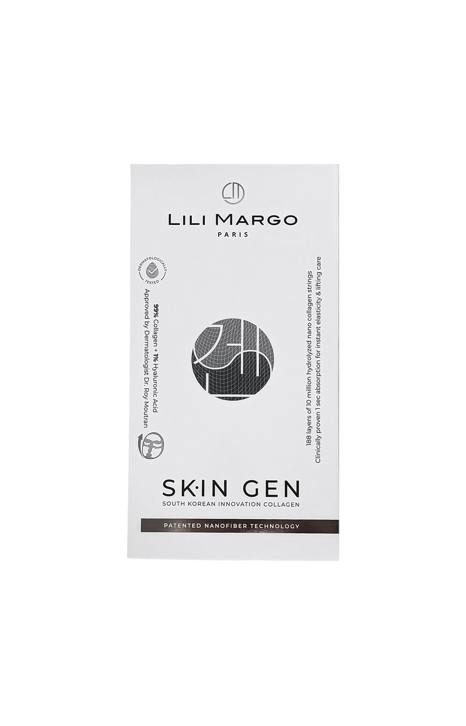 Masque nanofibre soluble - Collagène & acide hyaluronique - SK.IN GEN - Visage - 9 unités