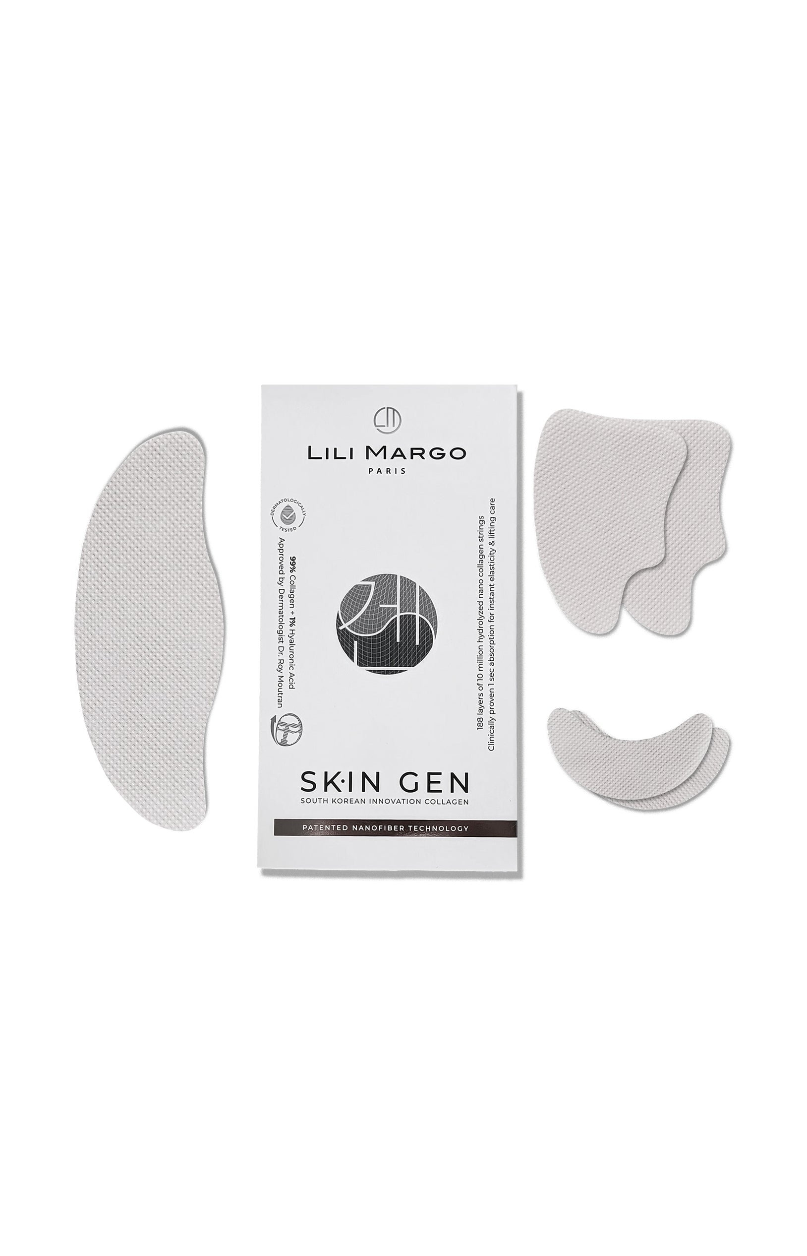 Masque nanofibre soluble - Collagène & acide hyaluronique - SK.IN GEN - Visage - 9 unités