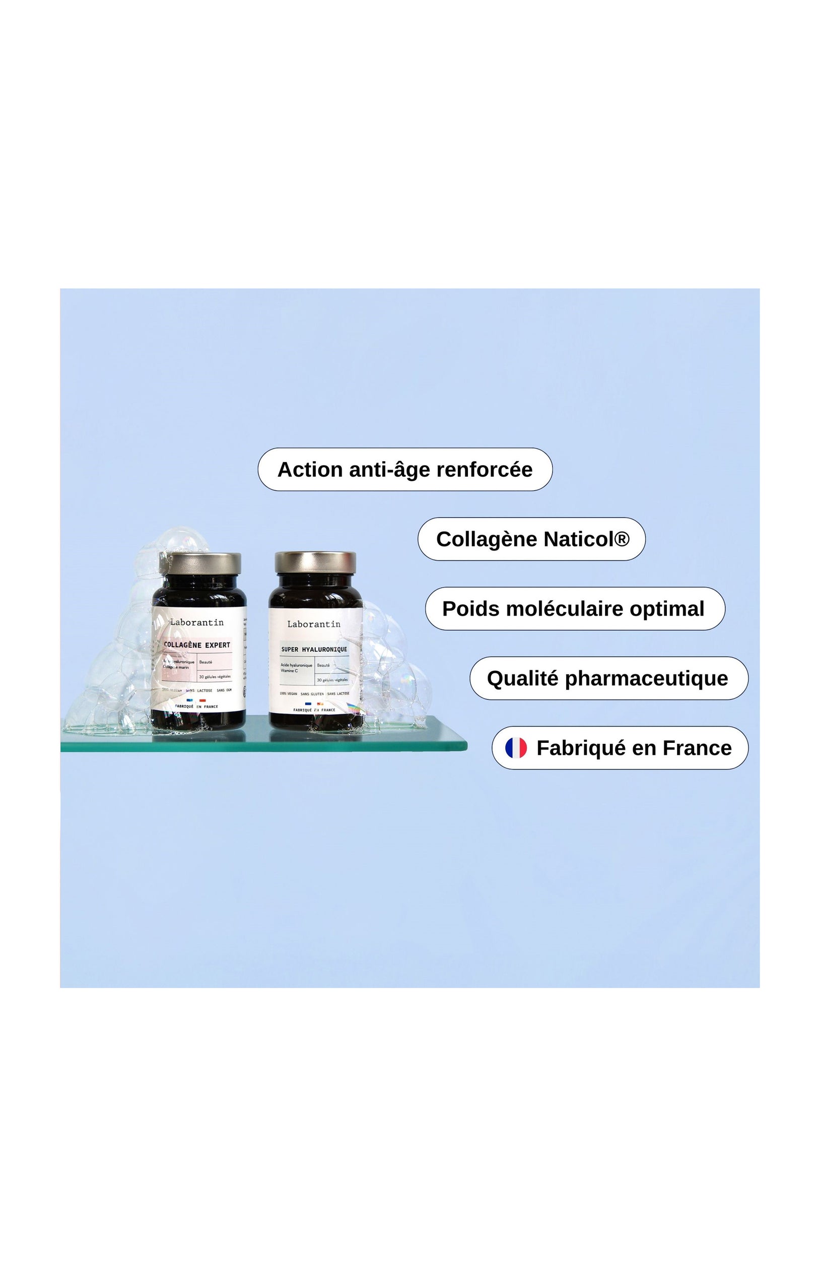 Pack anti âge - Acide hyaluronique & collagène - 2 produits