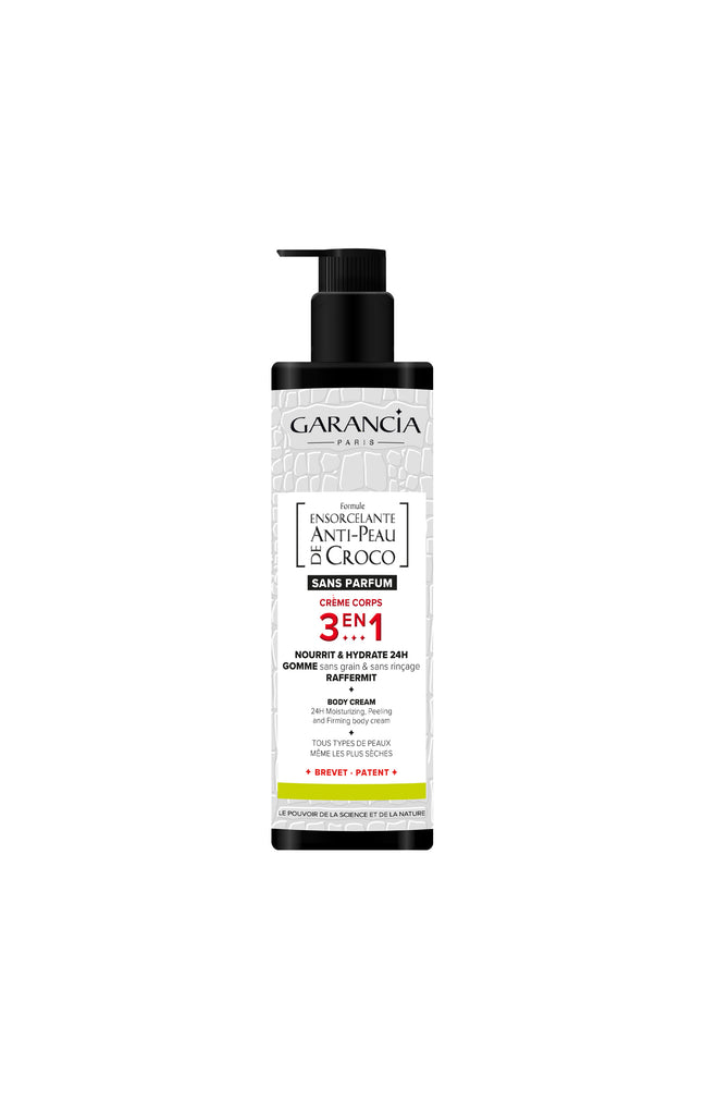 Crème anti-peau de croco 3-en-1 sans parfum - Formule Ensorcelante - Corps - 400 ml