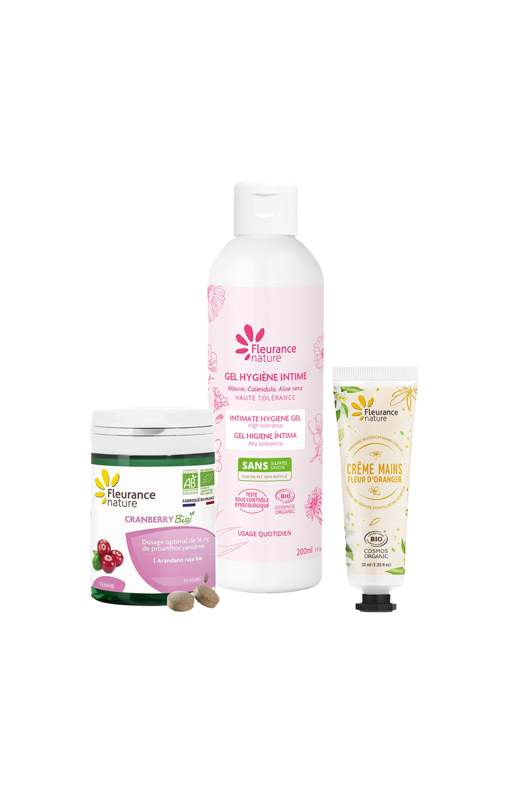 Routine confort intime & douceur bio + 1 crème mains offerte