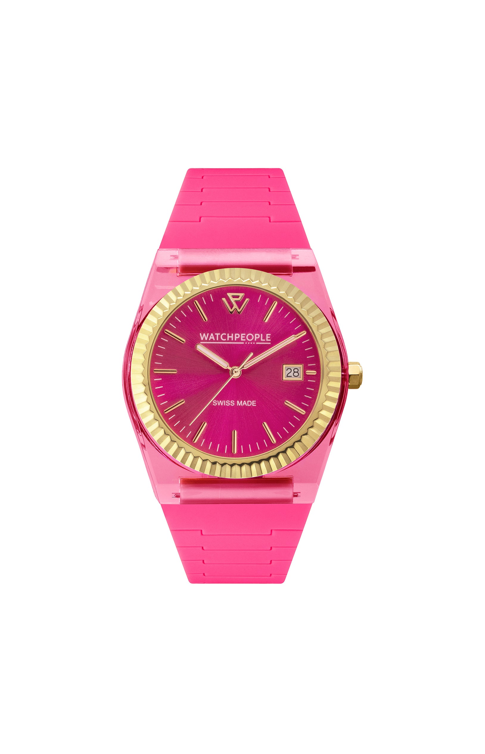 Montre à quartz - Clear Sili - Rose flashy