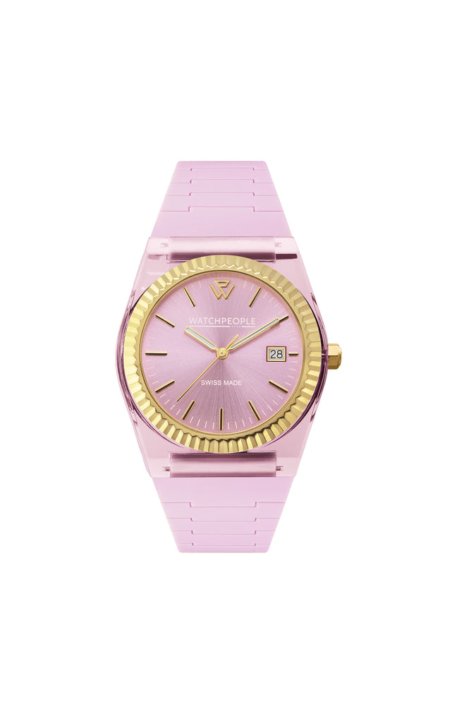 Montre à quartz - Clear Sili - Rose