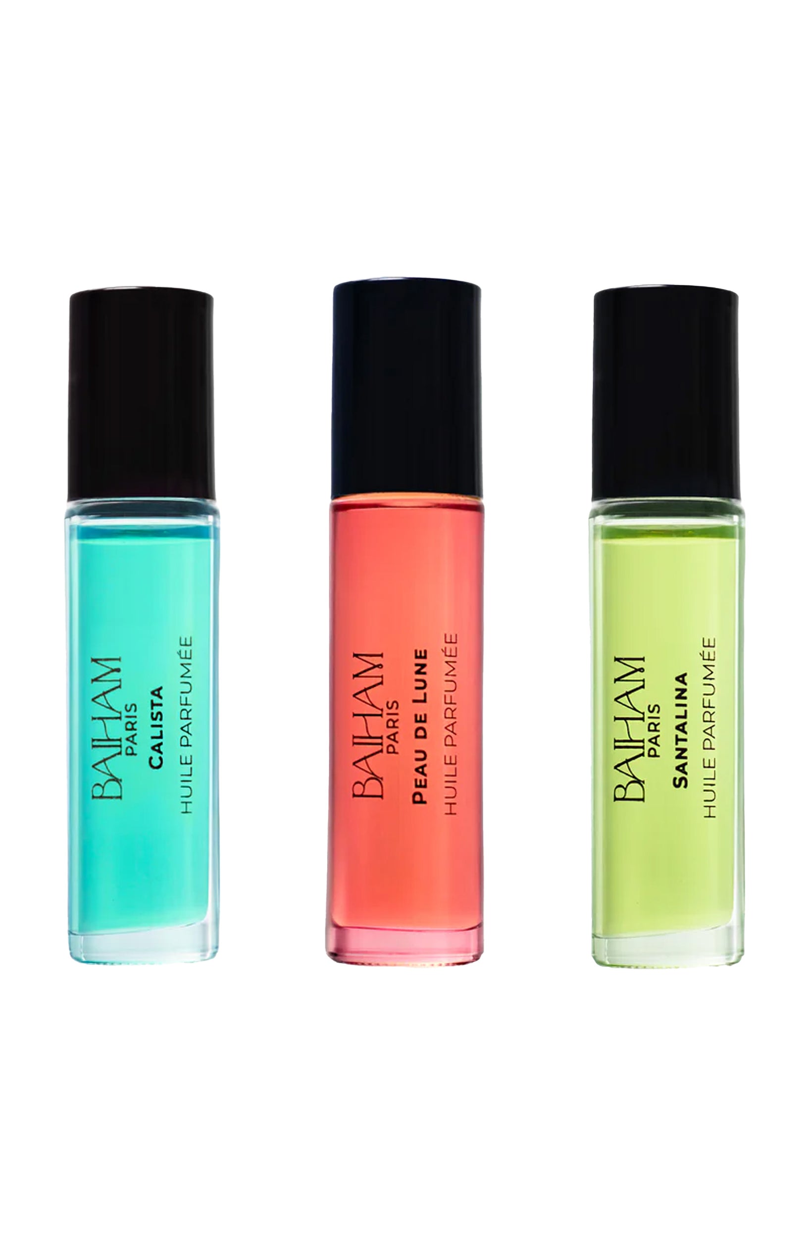 Trio roll on d'huiles parfumées - Calista, Peau de lune & Santalina