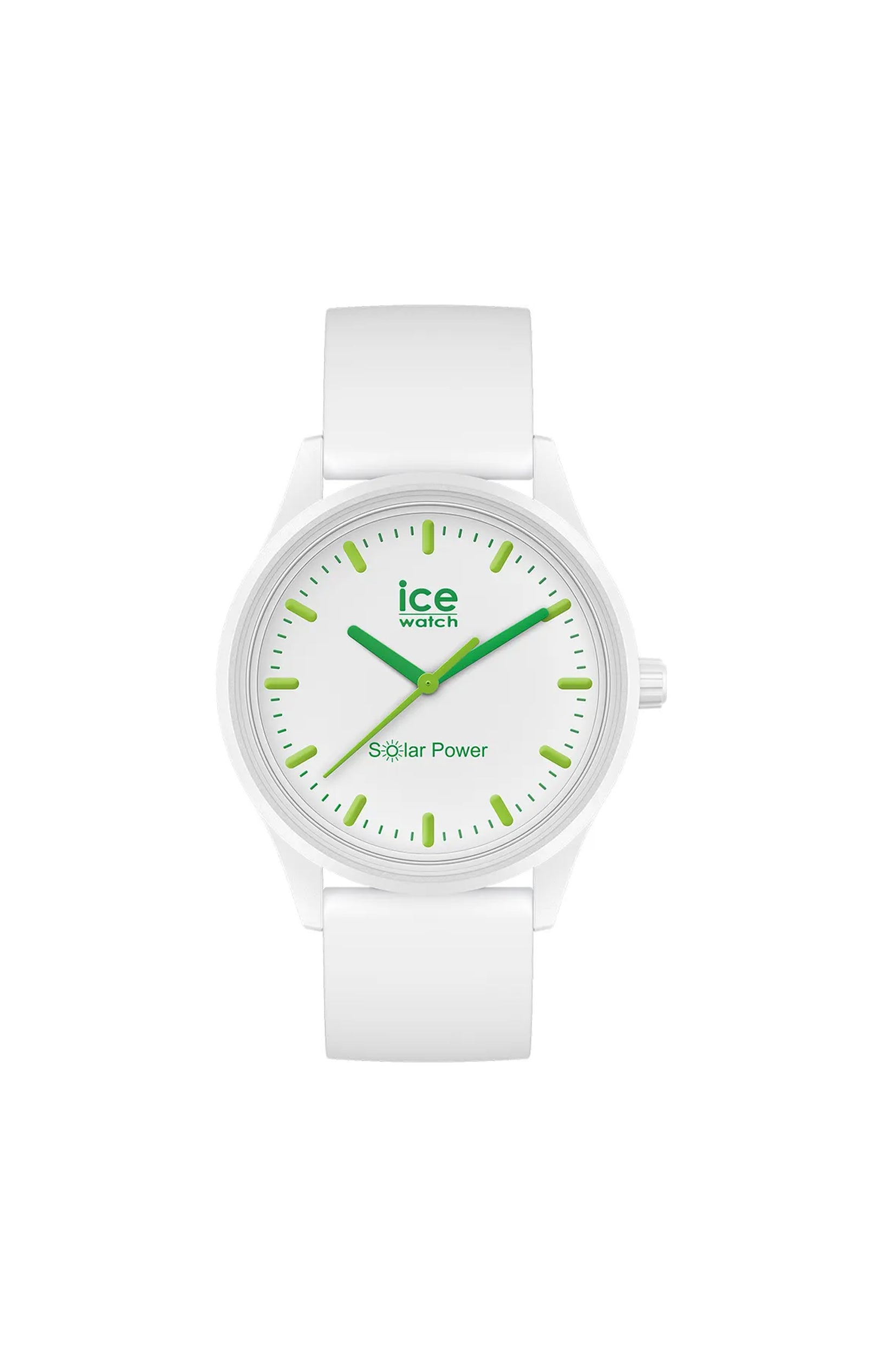 Montre solaire en silicone - ICE Solar Power - Nature Numbers - Medium - Blanc