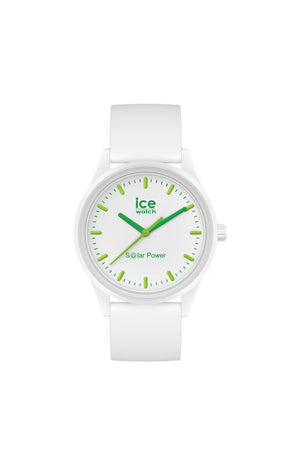 Montre solaire en silicone - ICE Solar Power - Nature Numbers - Medium - Blanc