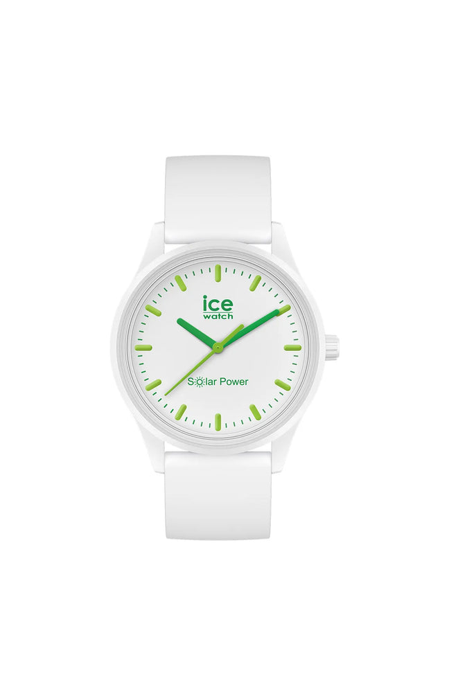 Montre solaire en silicone - ICE Solar Power - Nature Numbers - Medium - Blanc