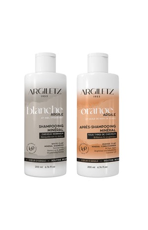 Shampoing argile blanche & après shampoing argile orange - 2 x 200 ml