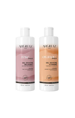 Duo de gels douche - Argile rose & orange - 2 x 250 ml
