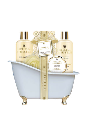 Coffret de bain baignoire -  Belle Luxury In Gold - 5 produits