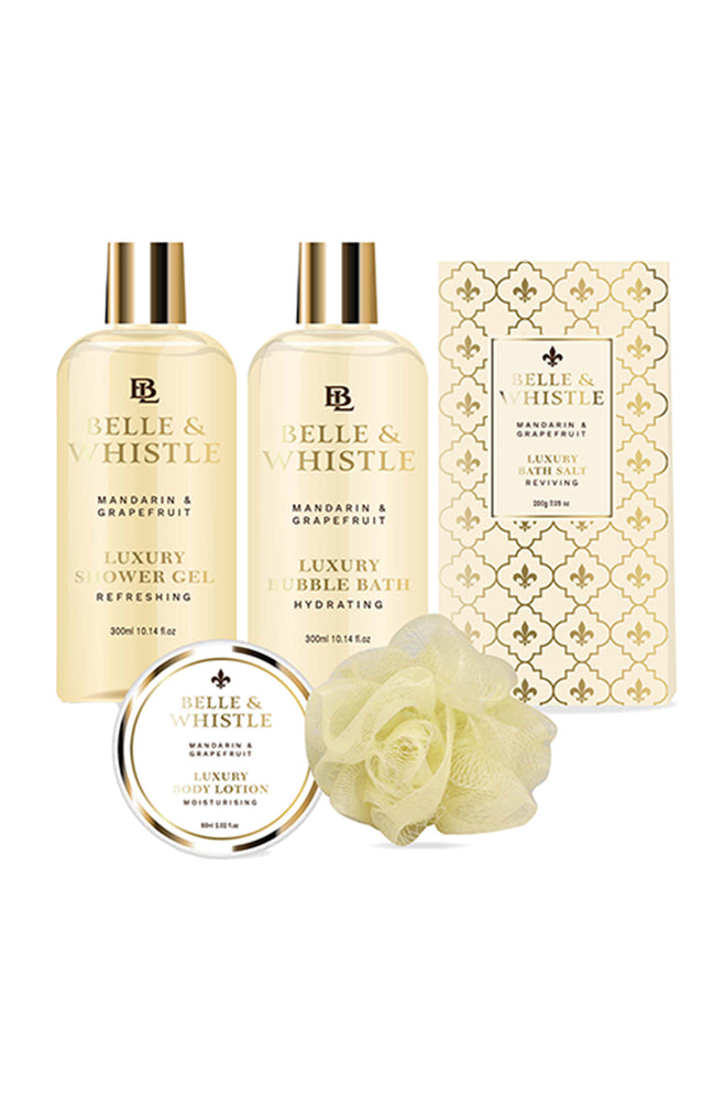 Coffret de bain baignoire -  Belle Luxury In Gold - 5 produits