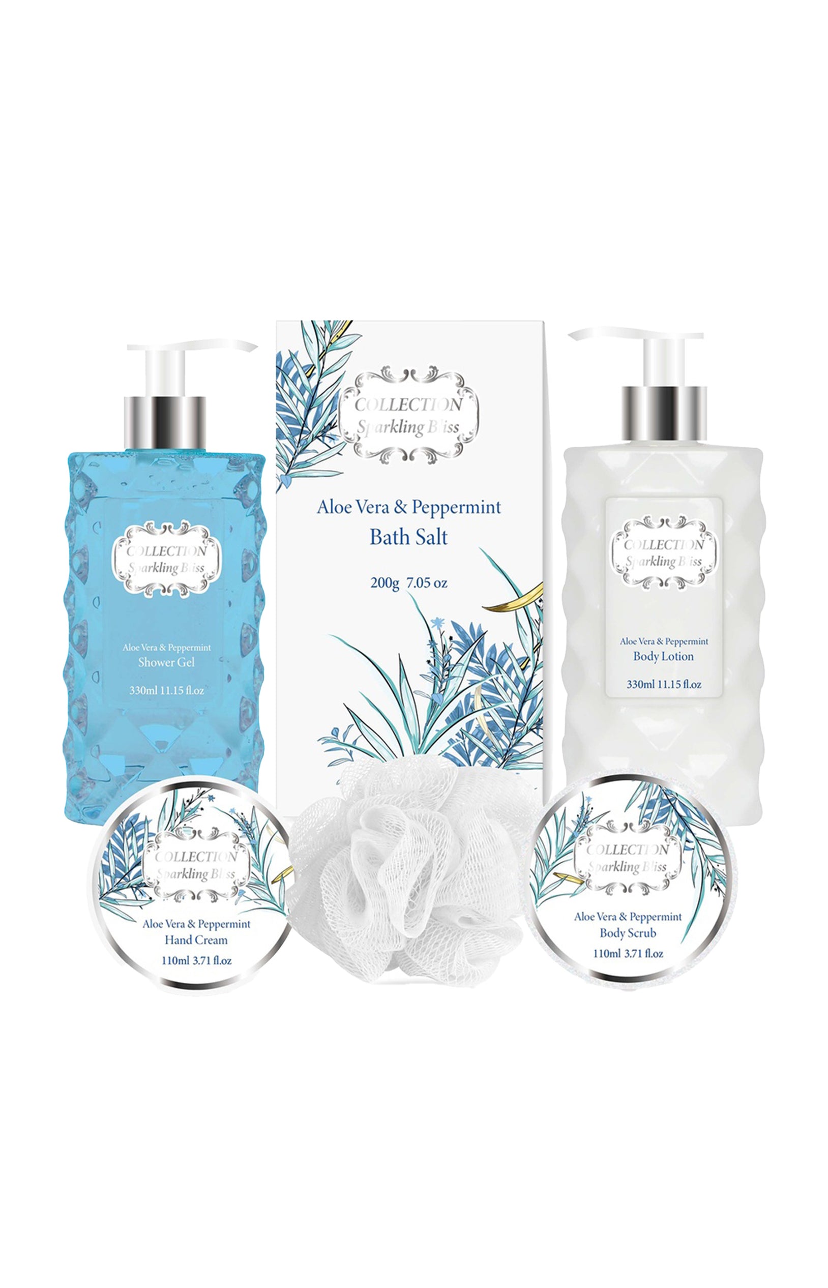Coffret bain - Sparkling Bliss - Menthe proivré & aloe vera - 6 produits