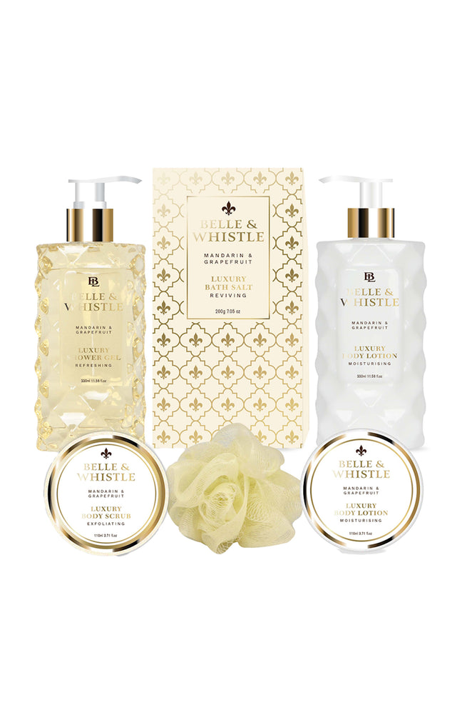 Coffret de bain - Belle Luxury In Gold - Mandarine & pamplemousse - 6 produits