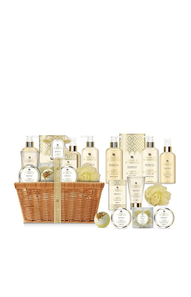 Coffret panier de bain - Doré - 11 produits