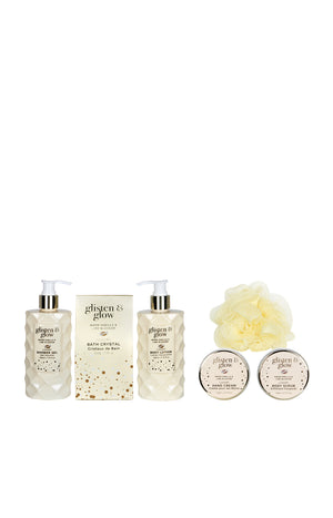 Coffret de bain - Glisten & glow - Doré - Vanille & citron - 6 produits