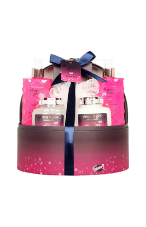 Coffret de bain - Glisten & glow - Rose - Grenade - 6 produits