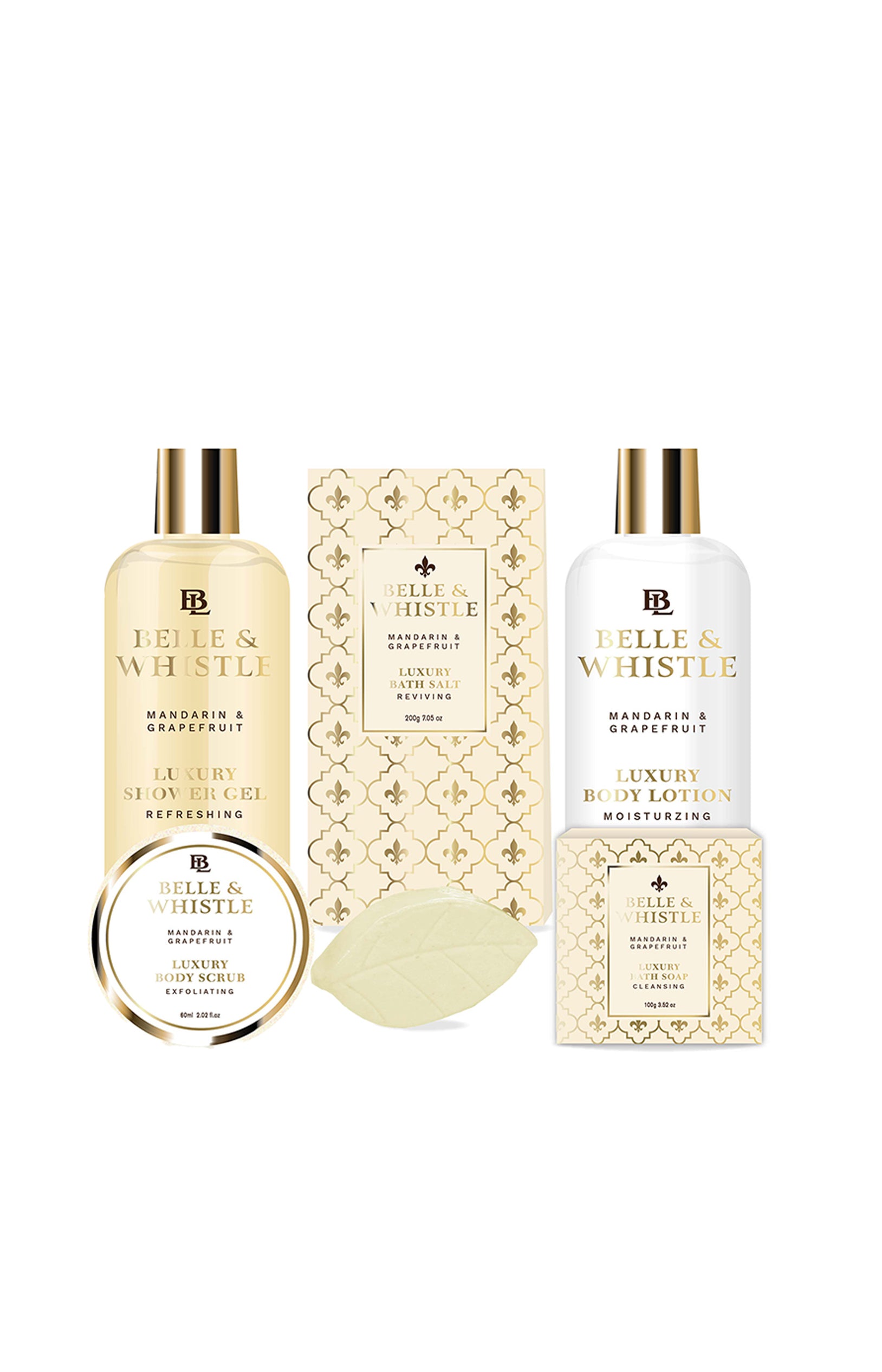 Coffret de bain baignoire - Luxury In Gold - 5 produits