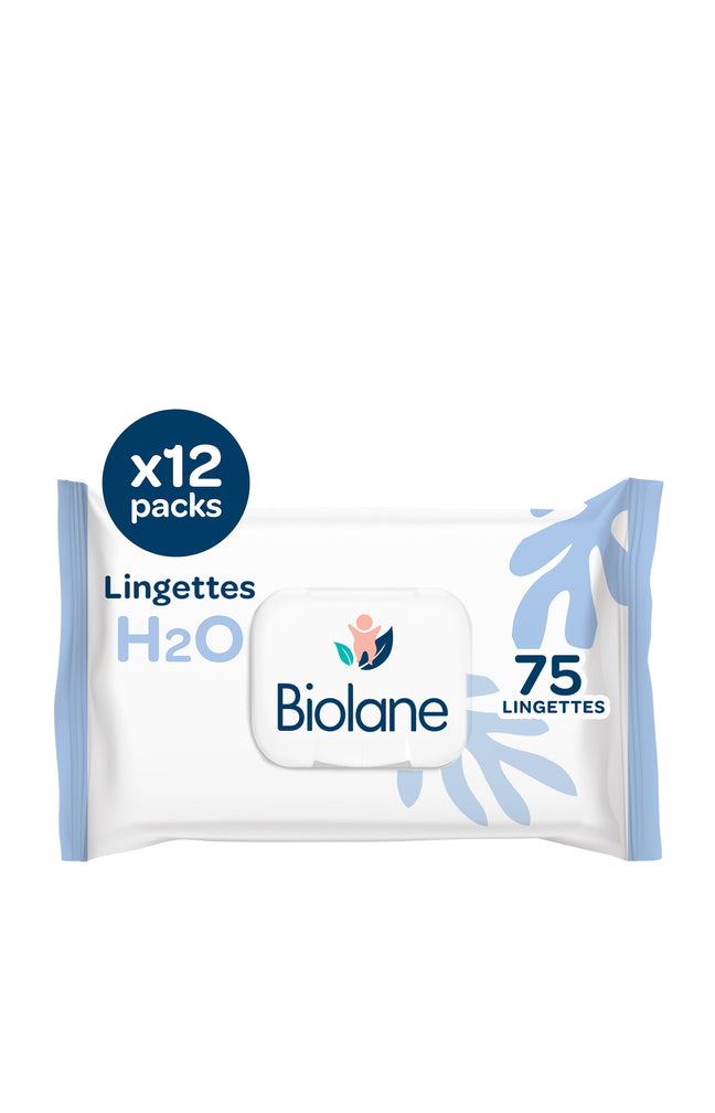 Lot de lingettes H2O - 12 x 75