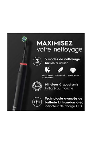 Duo brosses à dents électrique - Pro 3900 - Noir