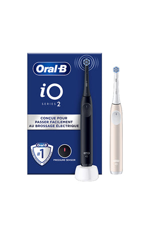 Duo brosses à dents électrique - iO2 Series - Noir & rose