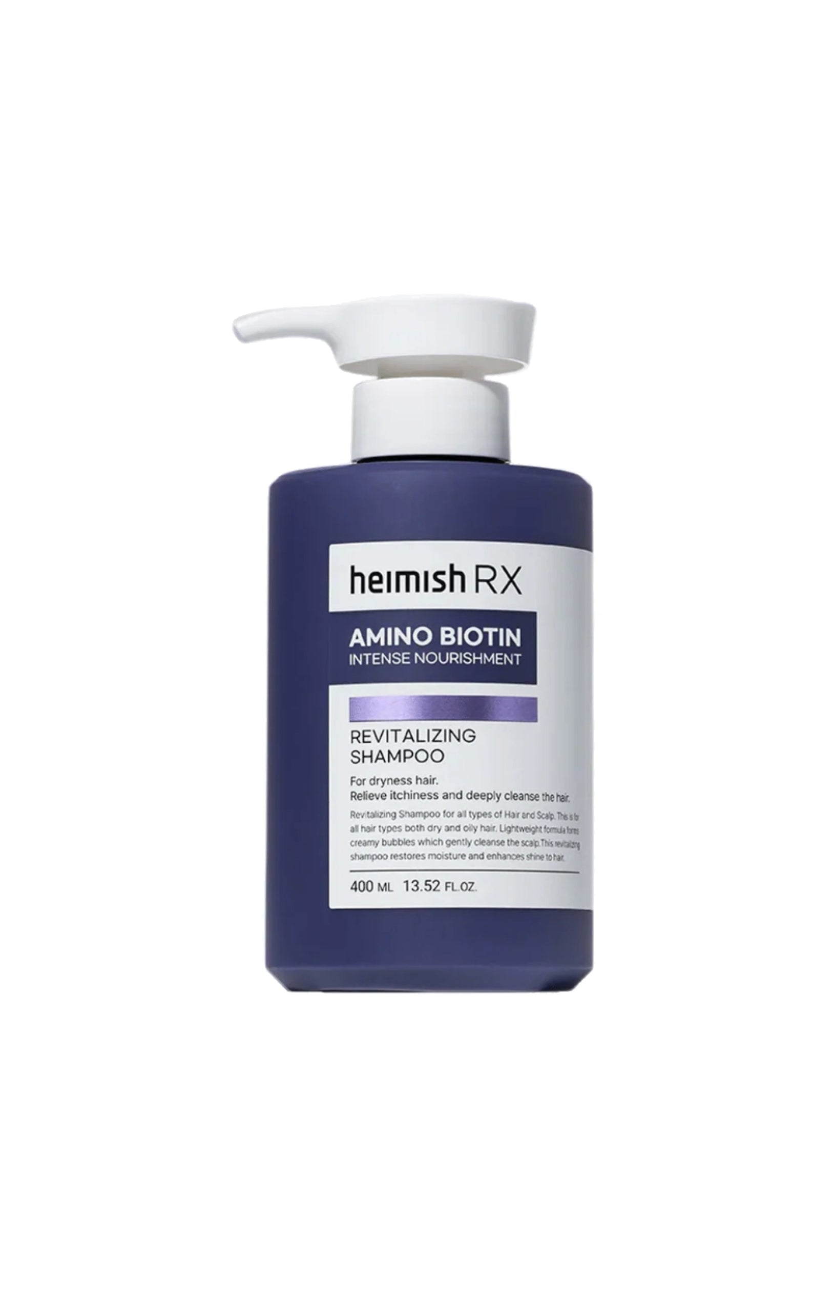 Heimish - Shampoing revitalisant - Biotine & acides aminés - Cheveux fragiles - 400 ml